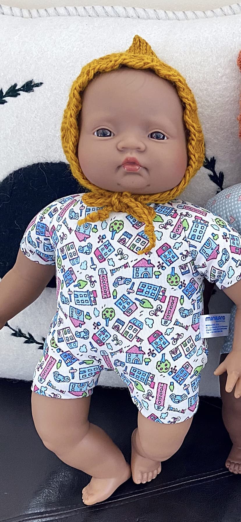Miniland Bambole Bambola Sudamericana Calva 40 cm Vinile