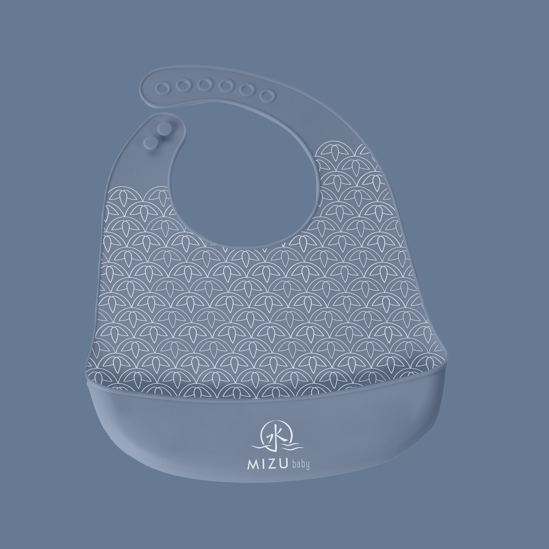 Mizu Baby Taiki Bavaglino Silicone Cielo con Tasca