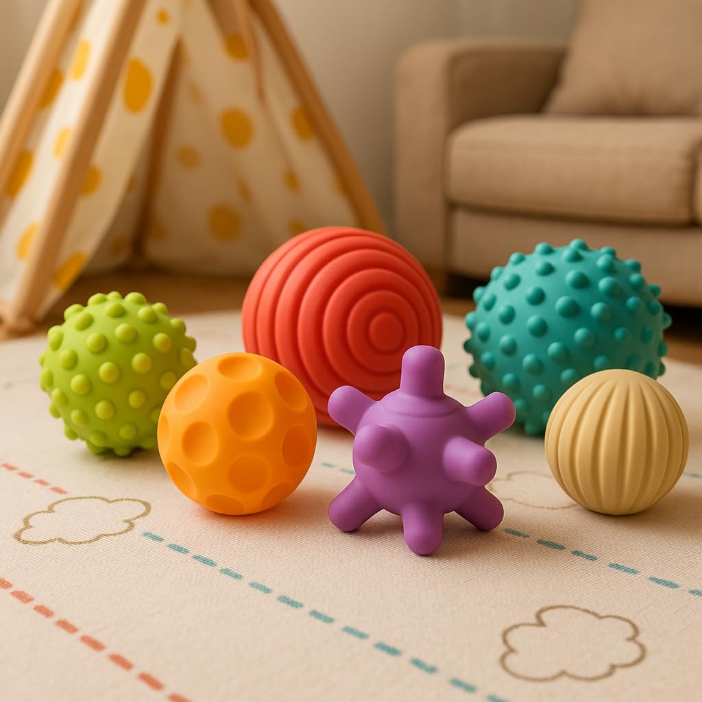 Miniland Palline Sensoriali gomma naturale presa facile