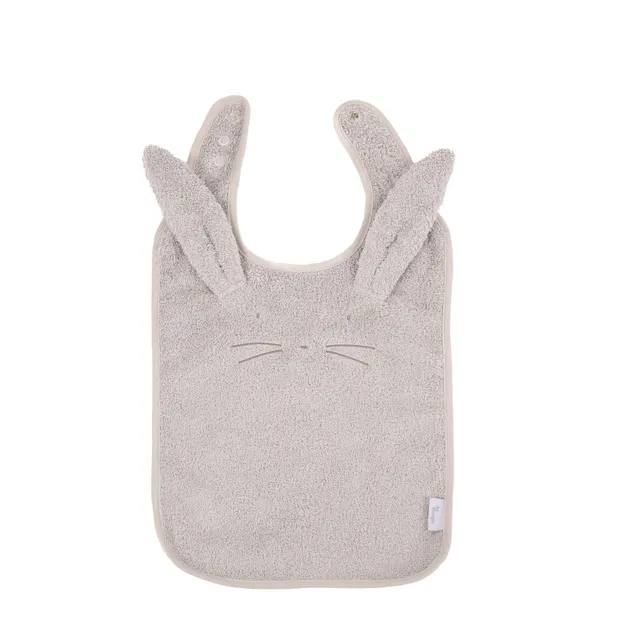 BoJungle B-Bib Bavaglino Spugna Coniglio Grigio Cotone Bio