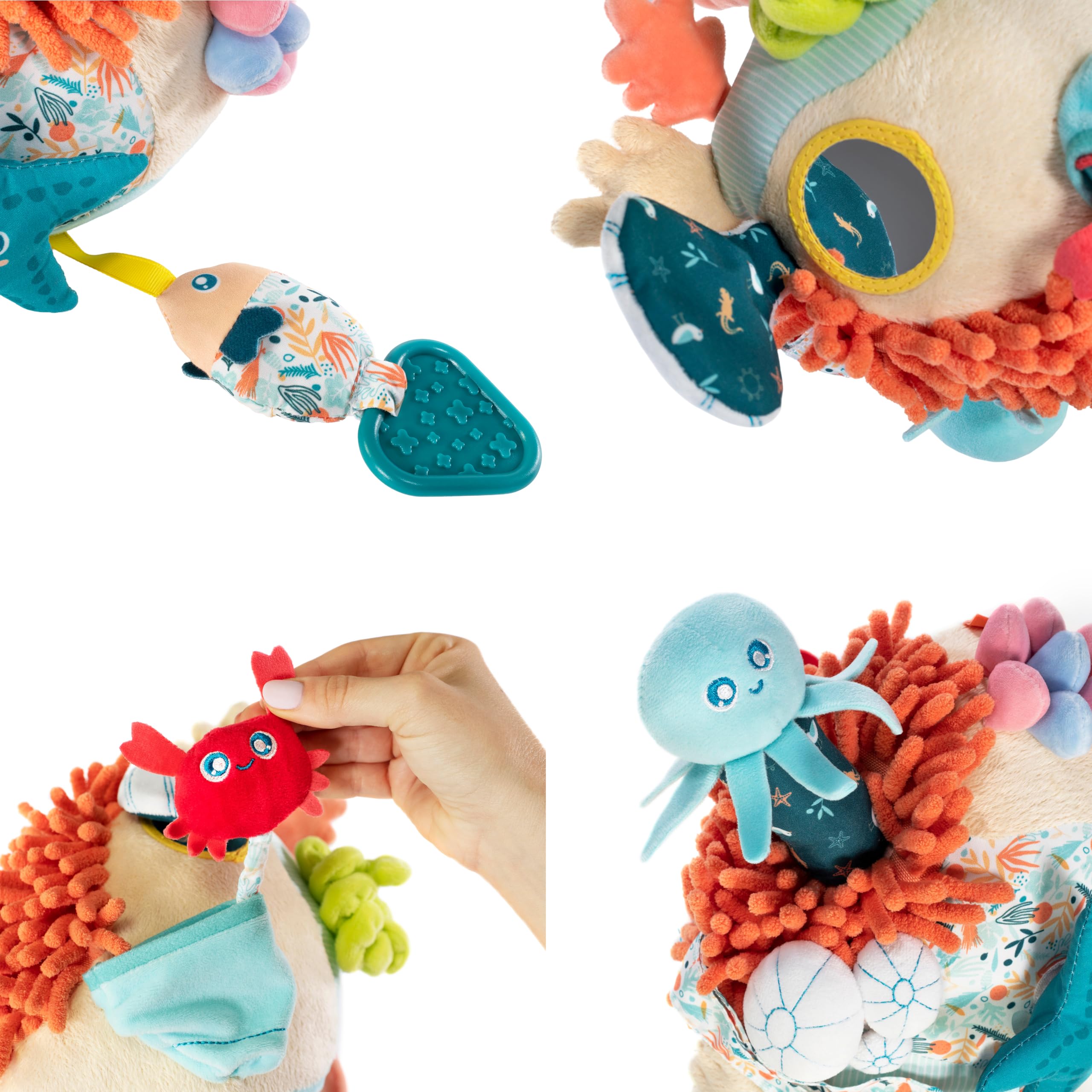 Miniland Sensorial Reef Peluche Sensoriale Neonati Sonaglio