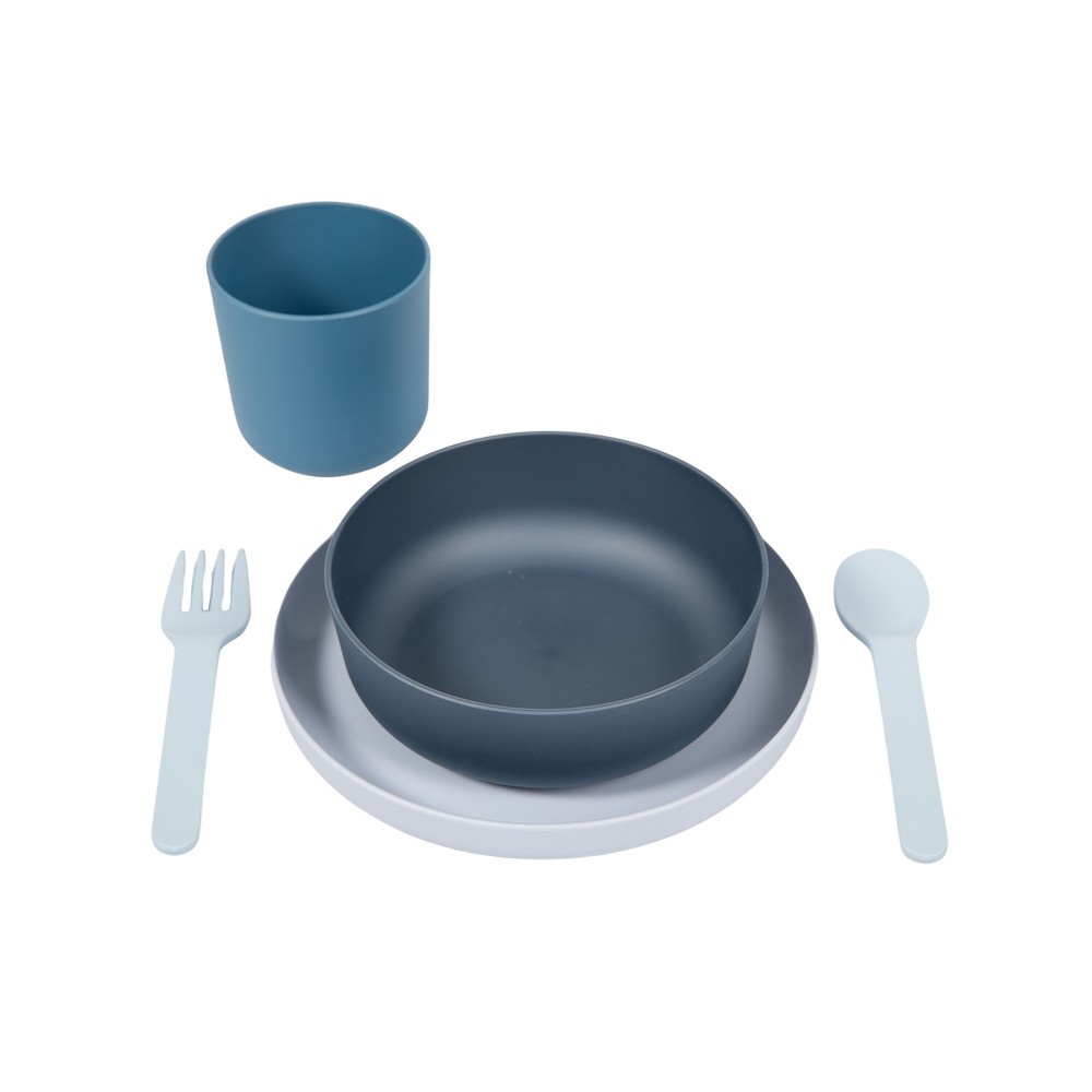 BoJungle Food Drink Set Pappa CPLA 5 Pezzi Blu Microonde