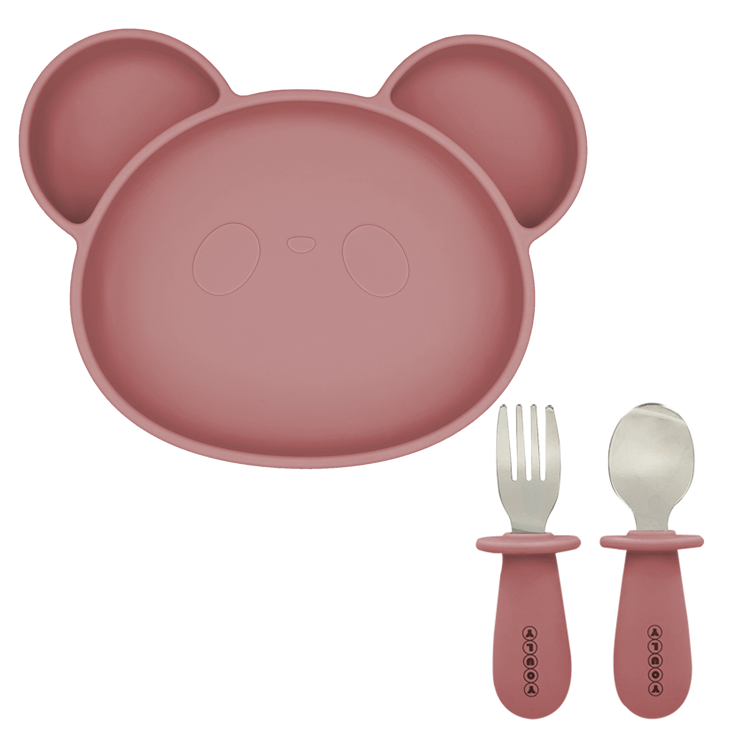 Youly Serviessets Set Pappa orso vintage rosa silicone