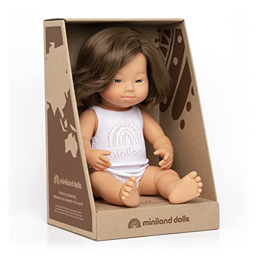 Miniland Bambole Bambola sindrome di Down 38 cm vinile