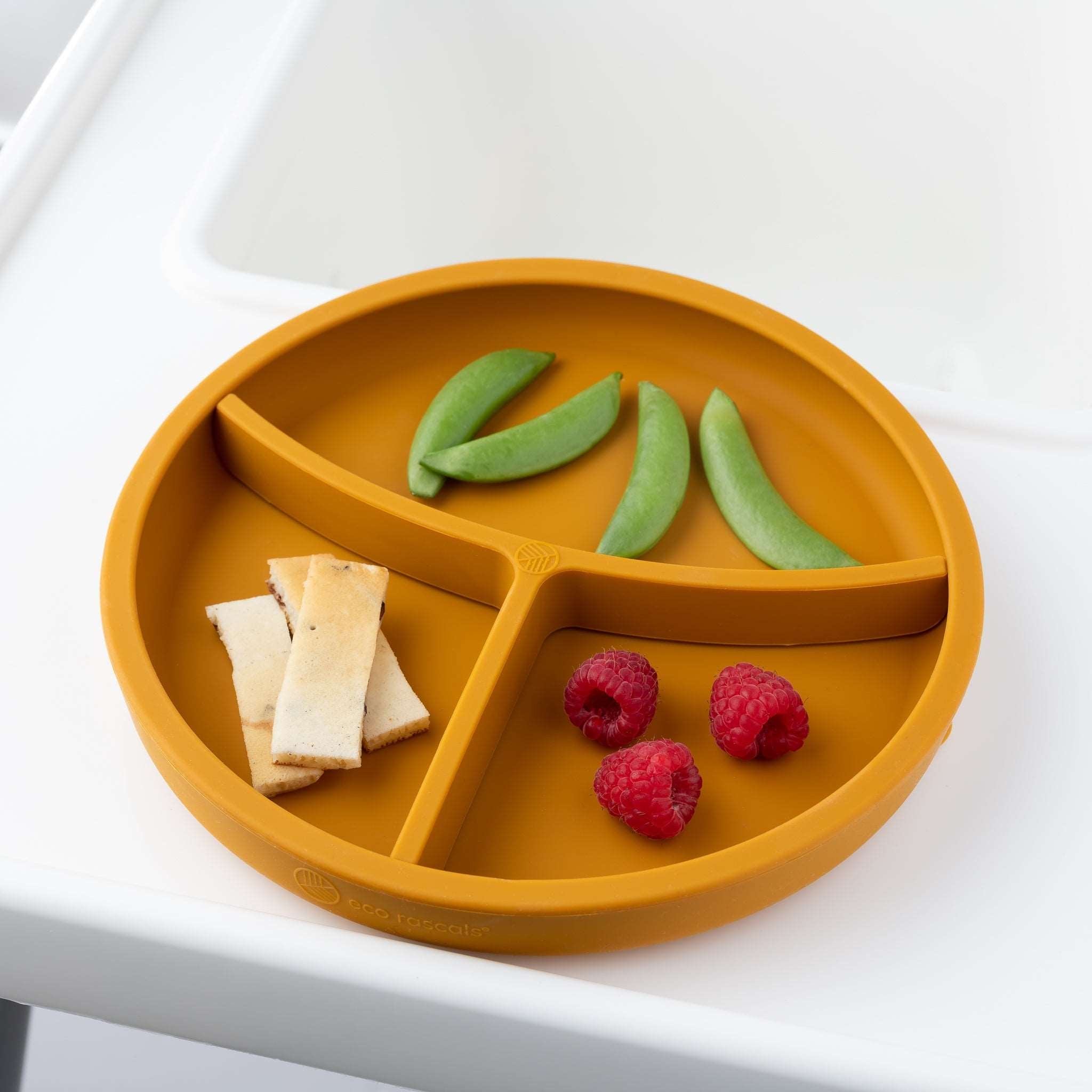 Eco Rascals Silicone Divider Plate piatto silicone senape