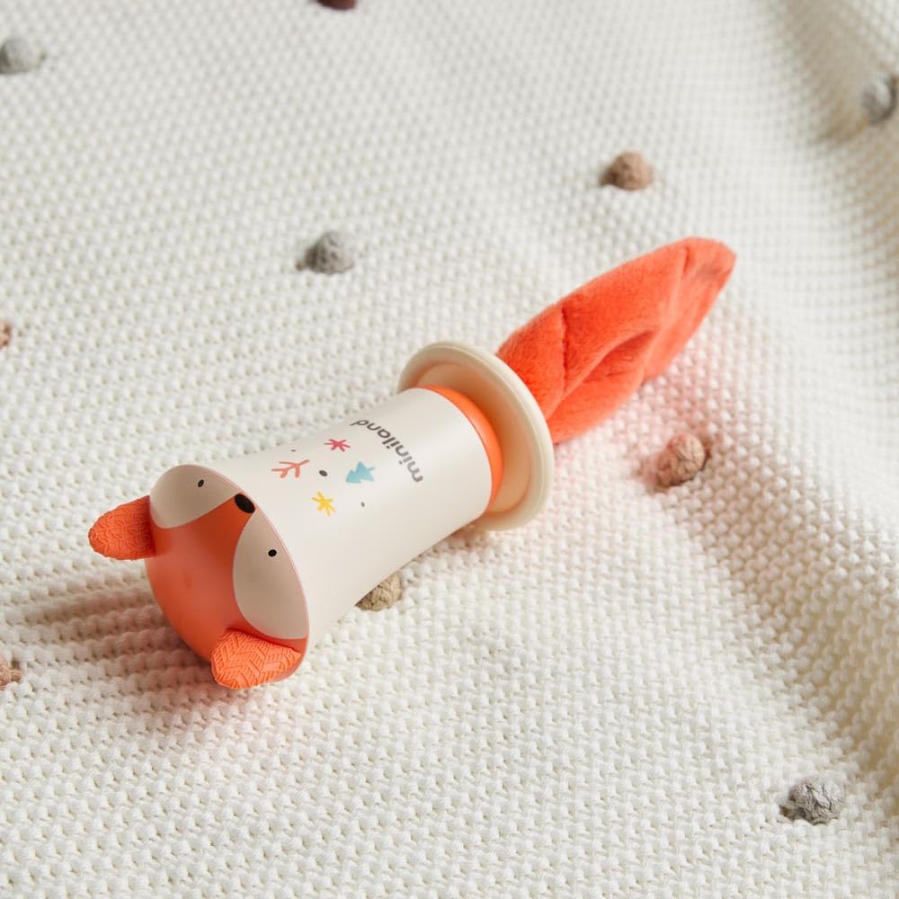 Miniland Foxy Rattle Sonaglio Volpe con Massaggiagengive