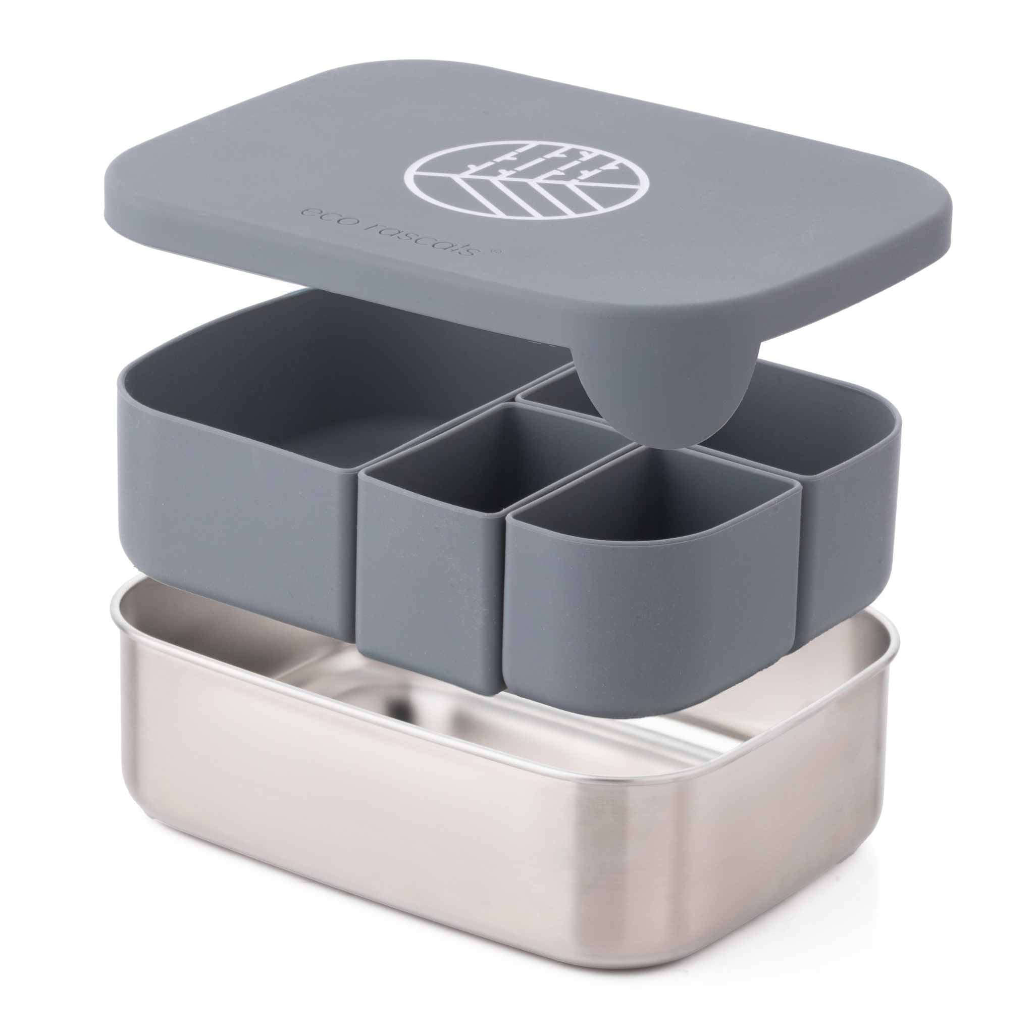 Eco Rascals Lunchboxes portapranzo acciaio argento 1600 ml