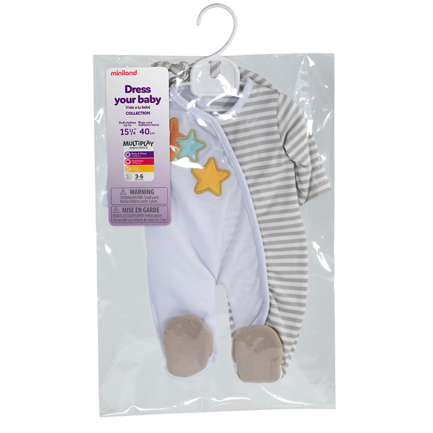 Miniland Bambole 31220 Tutina Beige 40 cm Vestiti