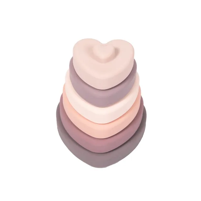 BoJungle B-Silicone Stacking Hearts torre impilabile silicone