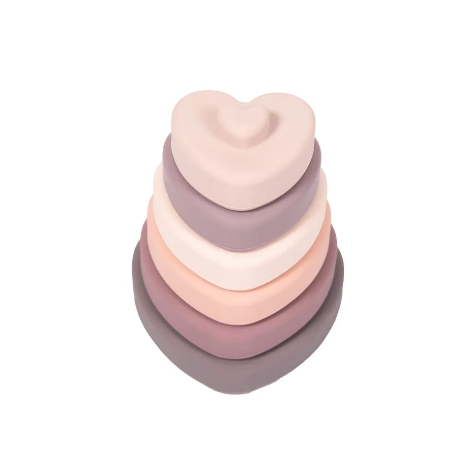 BoJungle B-Silicone Stacking Hearts torre impilabile silicone