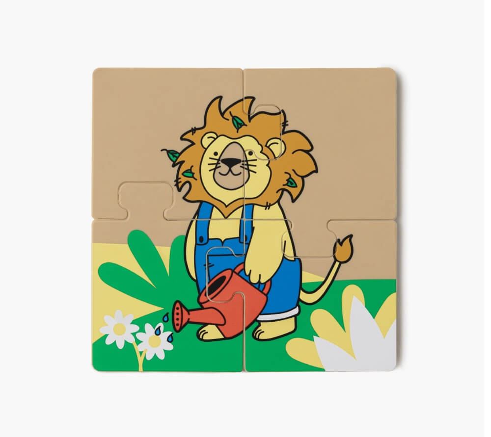 Muchmellow Tempo per giocare puzzle silicone 4 pezzi leone