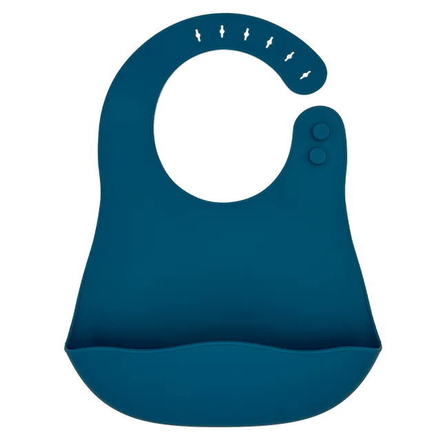 Youly Slab bavaglino silicone blu con tasca regolabile