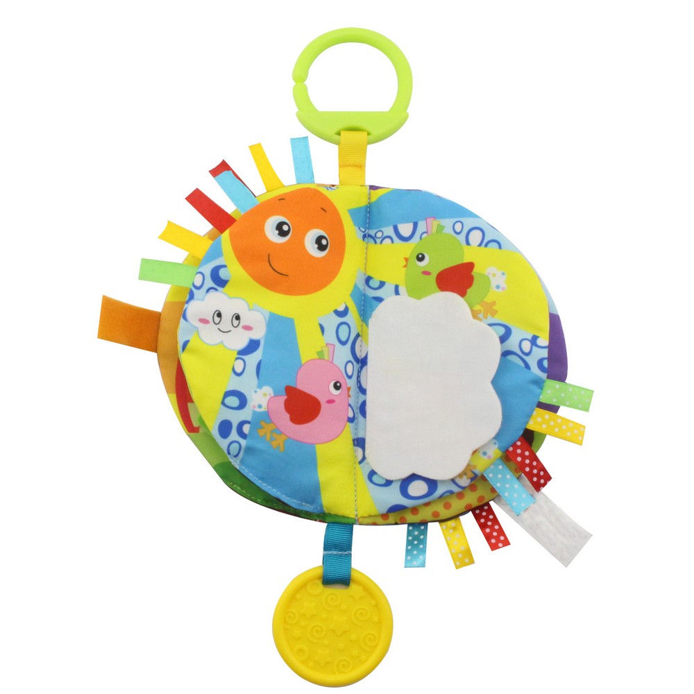 BoJungle B-Booklet Baby's Day libro stoffa neonato con dentizione