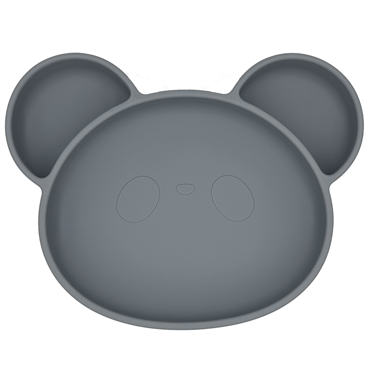 Youly Kinderborden Piatto Orso ventosa grigio silicone