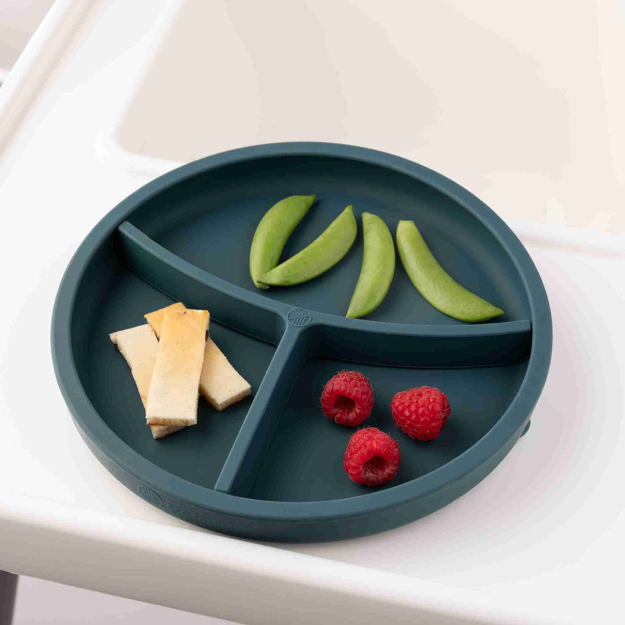 Eco Rascals Silicone Divider Plates piatto silicone verde petrolio