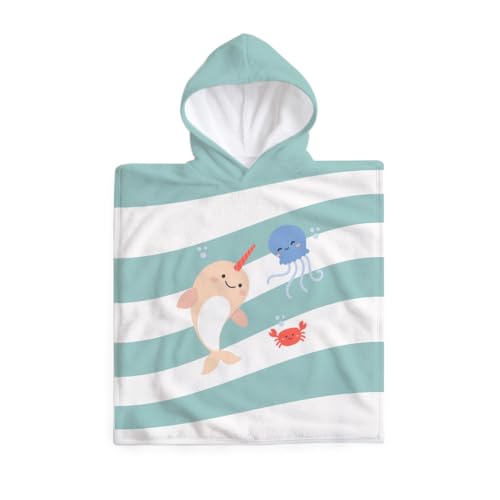 Miniland Bagno poncho cotone cappuccio mare bambini assorbente