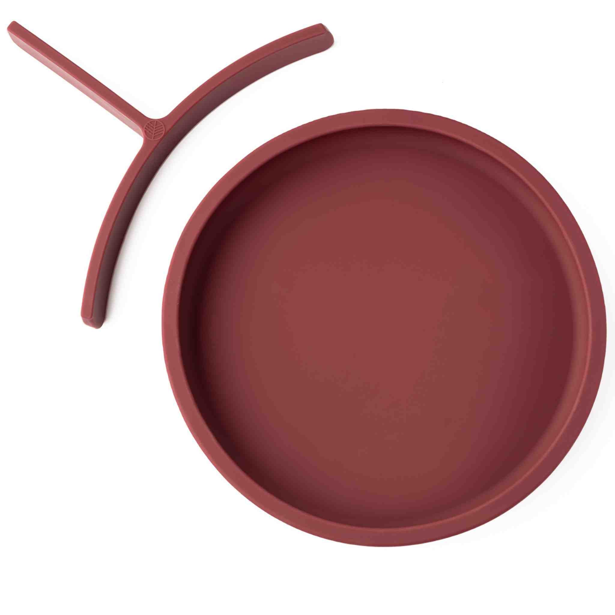 Eco Rascals Silicone Divider Plate piatto silicone bordeaux