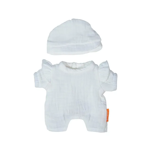 Miniland Bambole Pigiama Bambola 21 cm Bianco con Cappello
