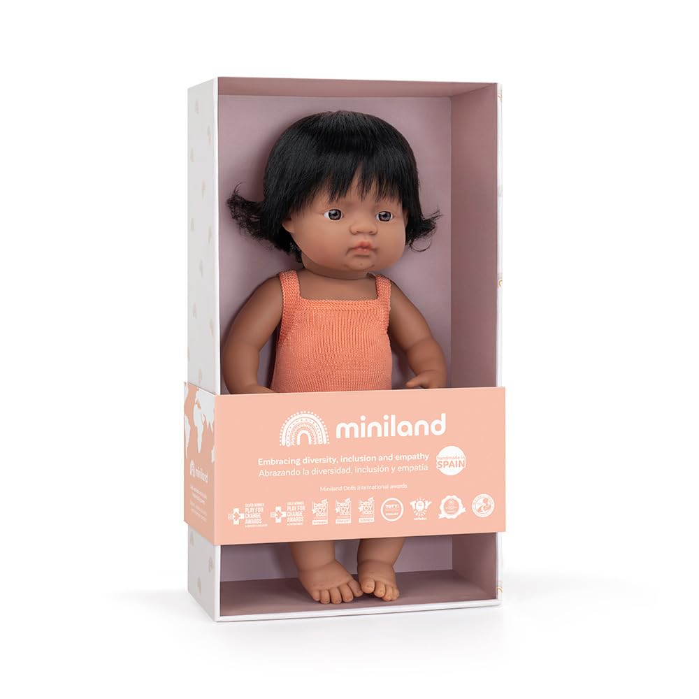 Miniland Colourful Bambola Ispanica 38 cm Vaniglia
