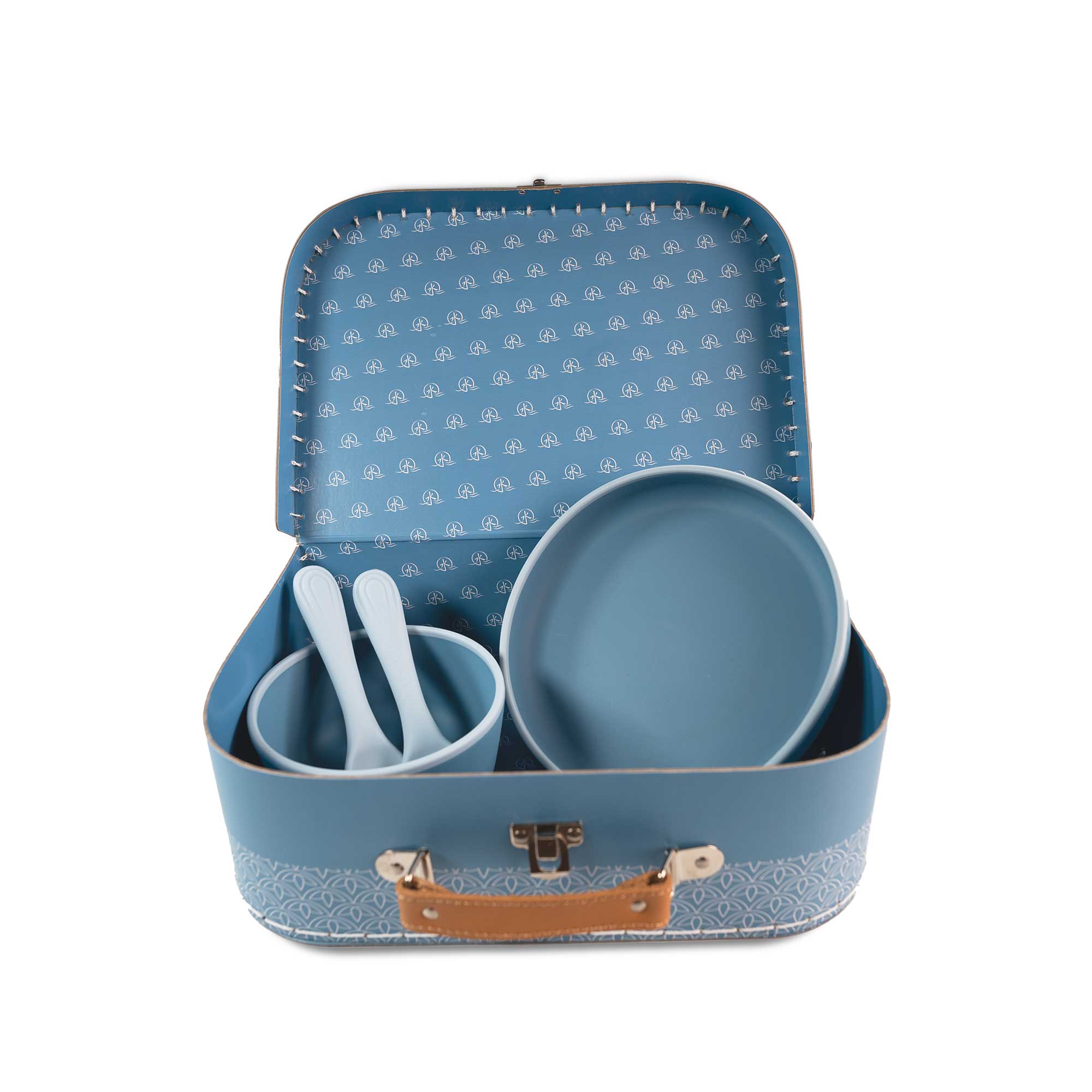 Mizu Baby Taiki Food Set Blu Pappa Silicone Ventosa 4 Pezzi