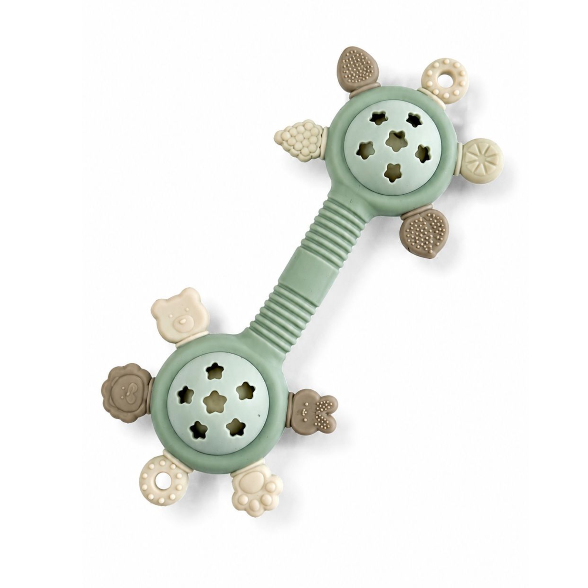 BoJungle Silicone Rattle Jade sonaglino neonato silicone verde