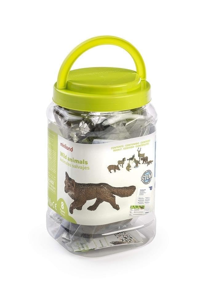 Miniland animali foresta figure 8 pezzi con guida