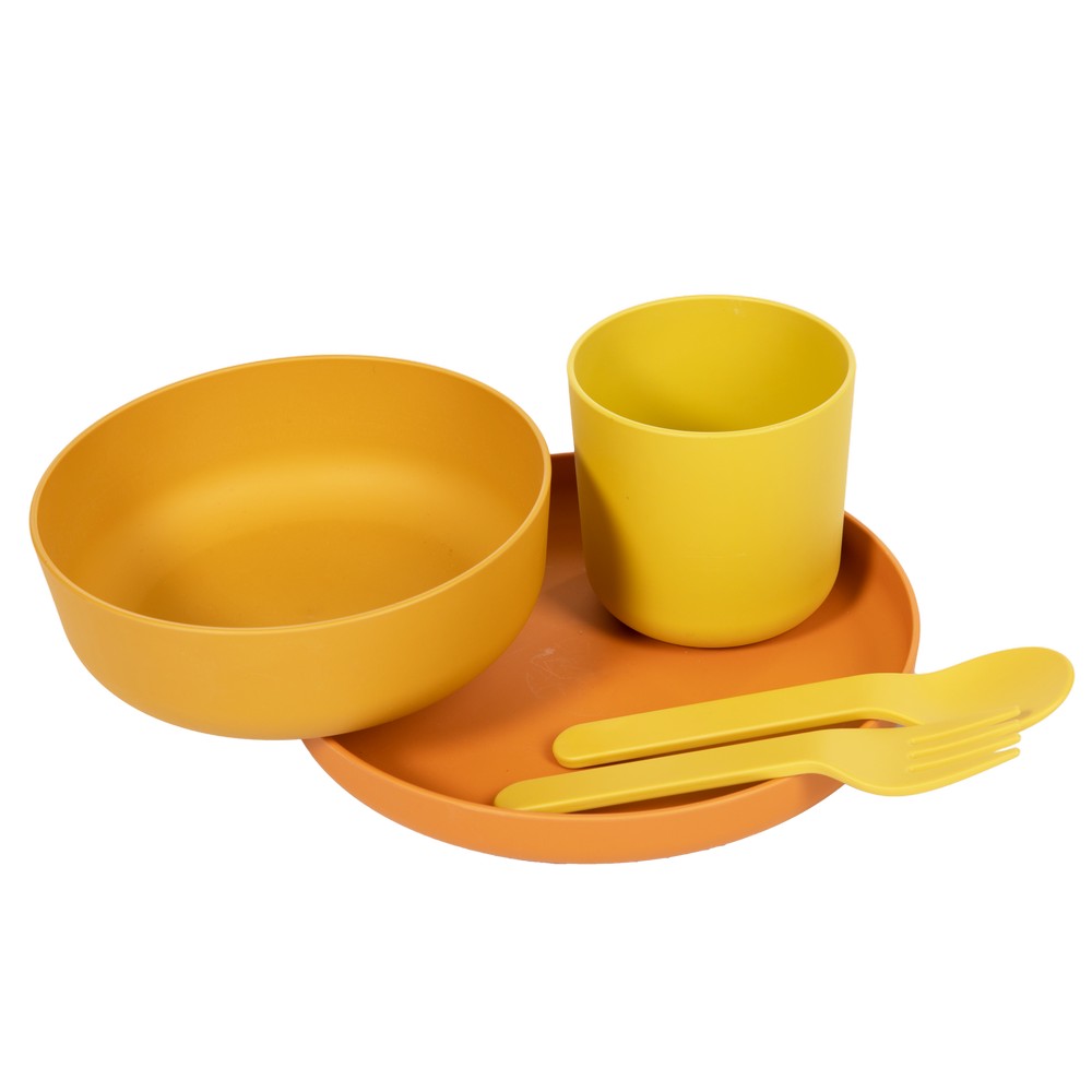 BoJungle Food & Drink set pappa 5 pezzi ocra CPLA