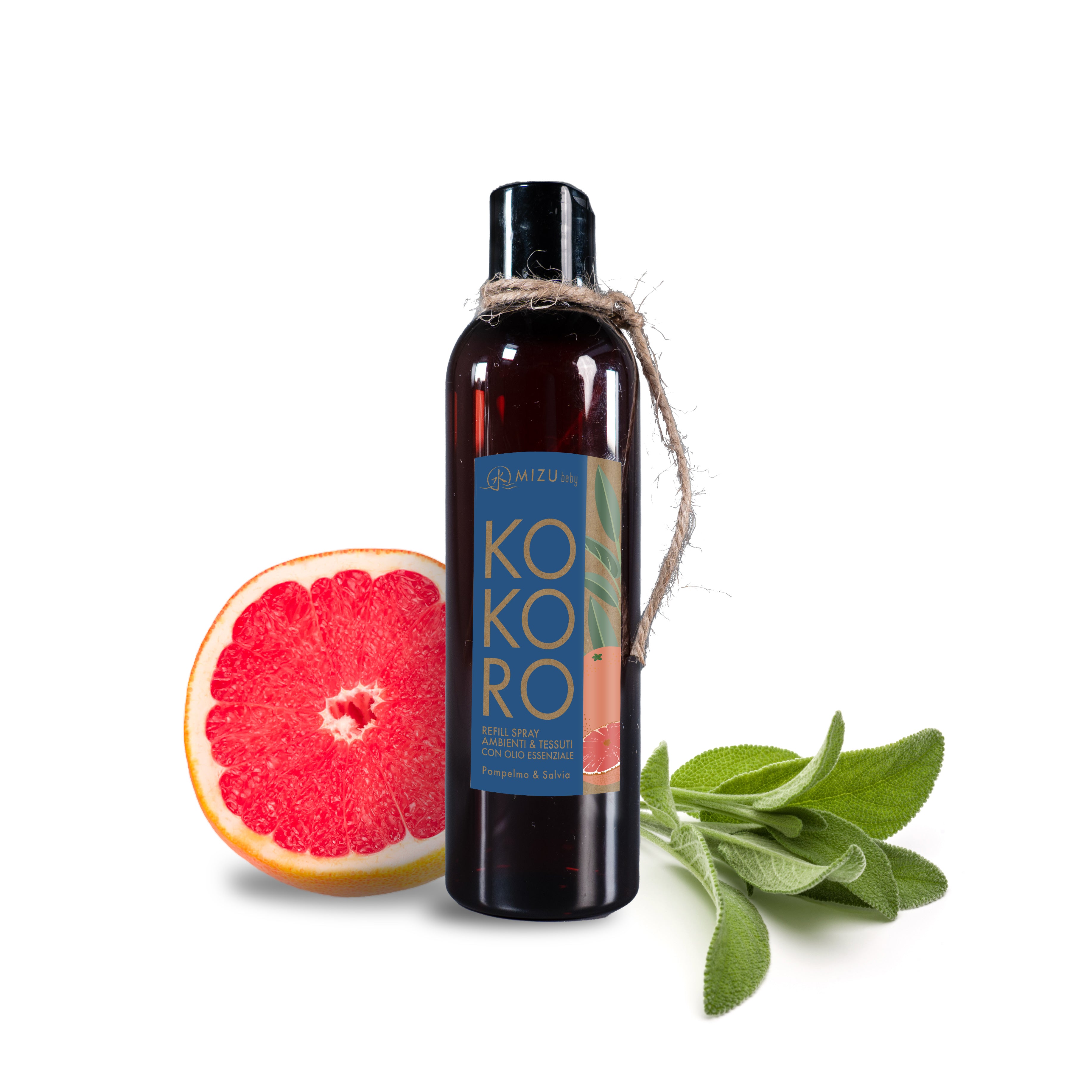 Mizu Baby Kokoro refill spray Pompelmo-Salvia 250 ml