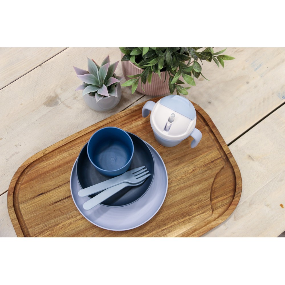 BoJungle Food Drink Set Pappa CPLA 5 Pezzi Blu Microonde