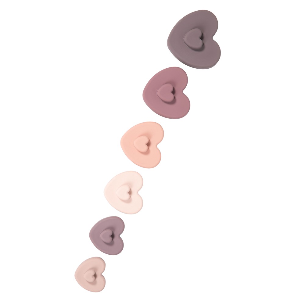 BoJungle B-Silicone Stacking Hearts torre impilabile silicone