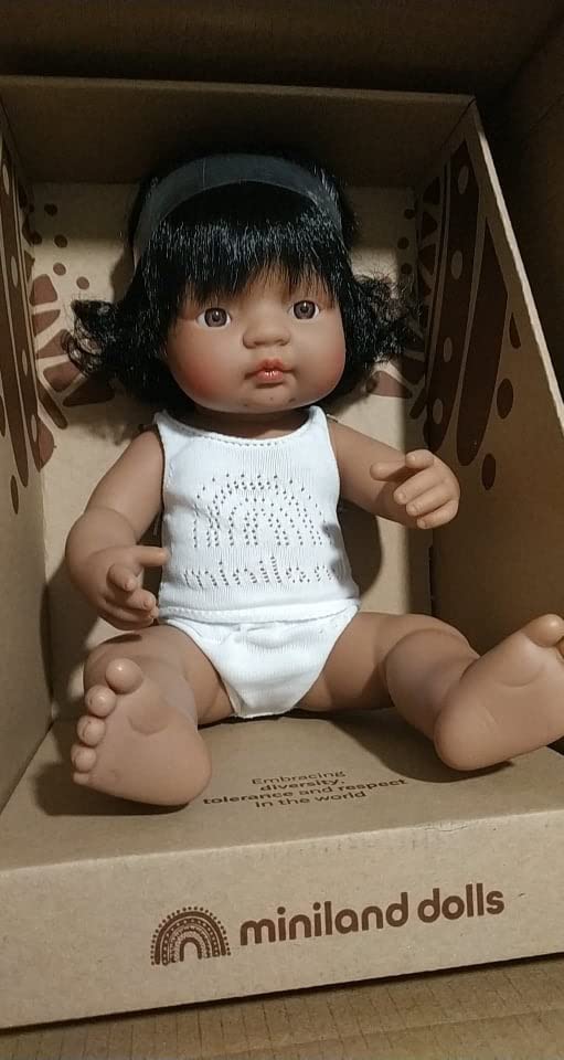 Miniland bambola ispanica 38 cm vinile scatola