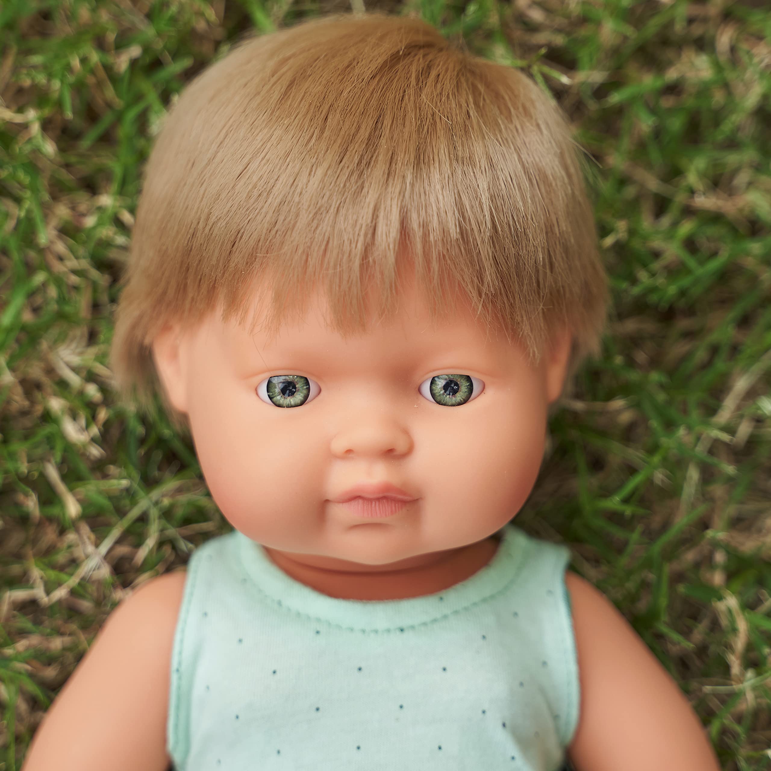 Miniland Bambola ragazzo europeo 38 cm capelli biondi