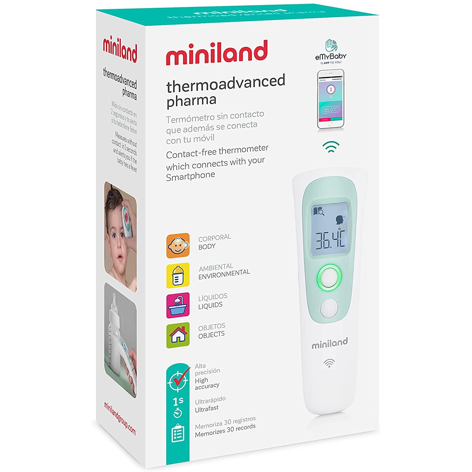 Miniland Cura Termometro Thermoadvanced Pharma Senza Contatto
