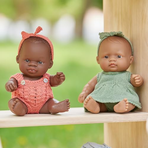 Miniland Bambole bambola 21 cm vinile femmina Africana