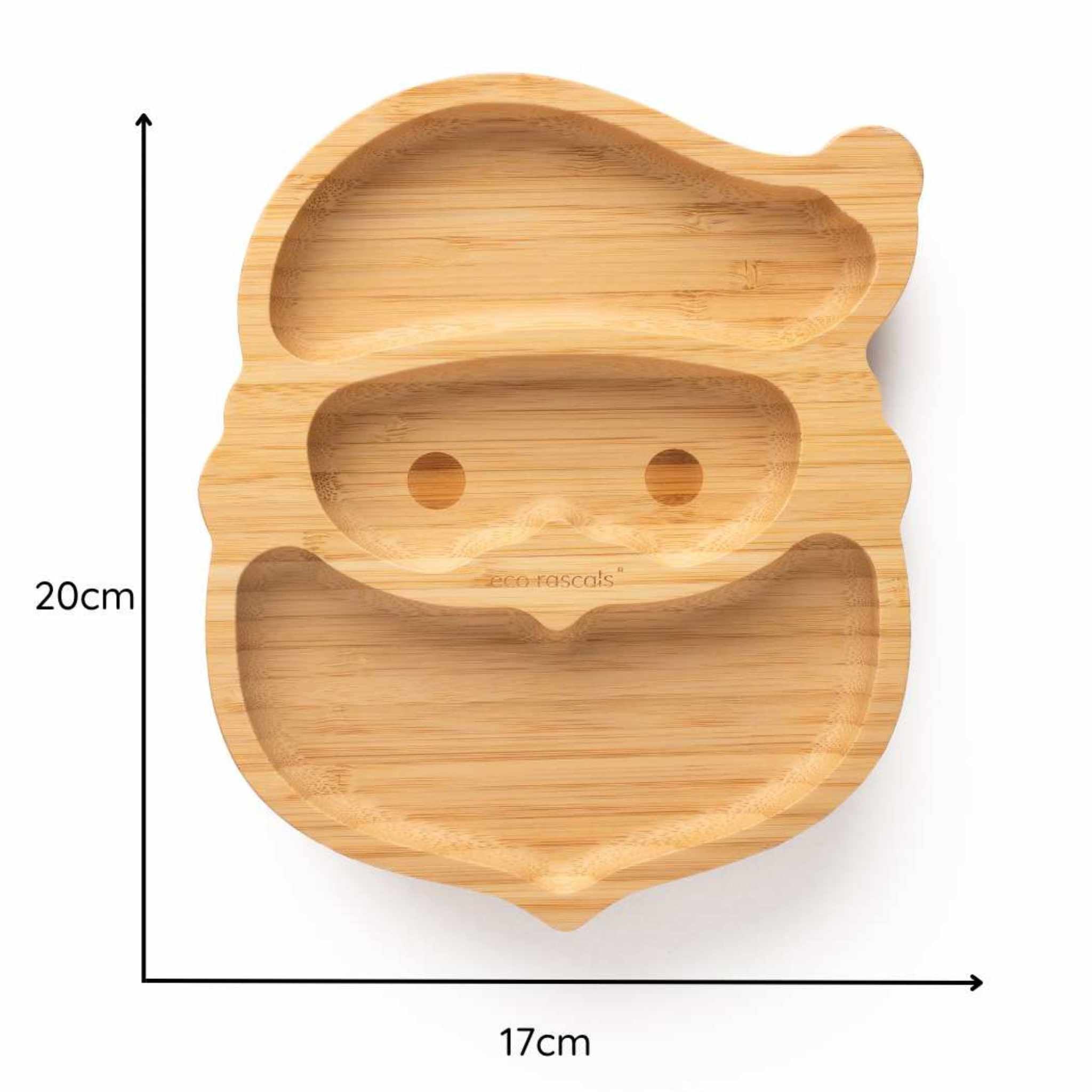 Eco Rascals Bamboo Plates piatto Babbo Natale bamboo