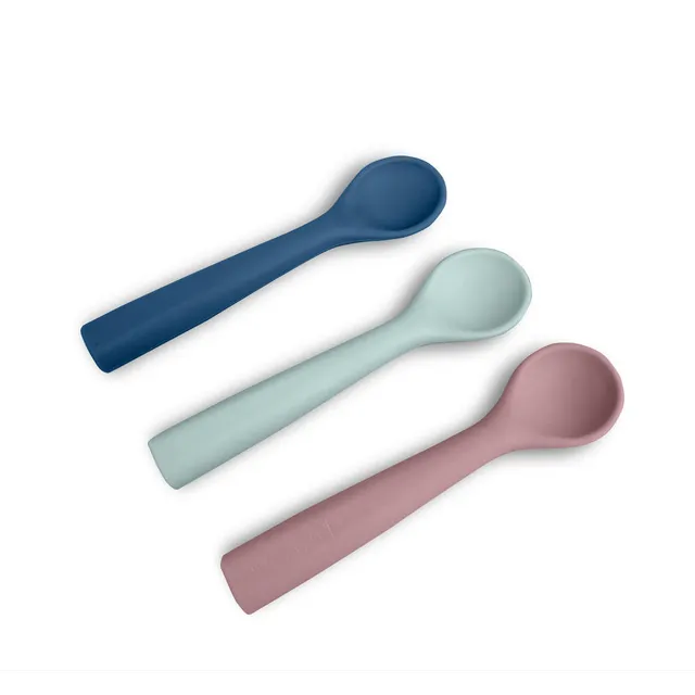 Mizu Baby Taiki Cucchiaio Silicone Rosa presa facile