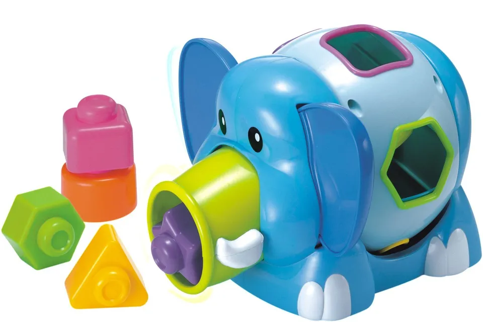 Miniland Figure di animali 97205 elefantino gioco incastri forme e colori