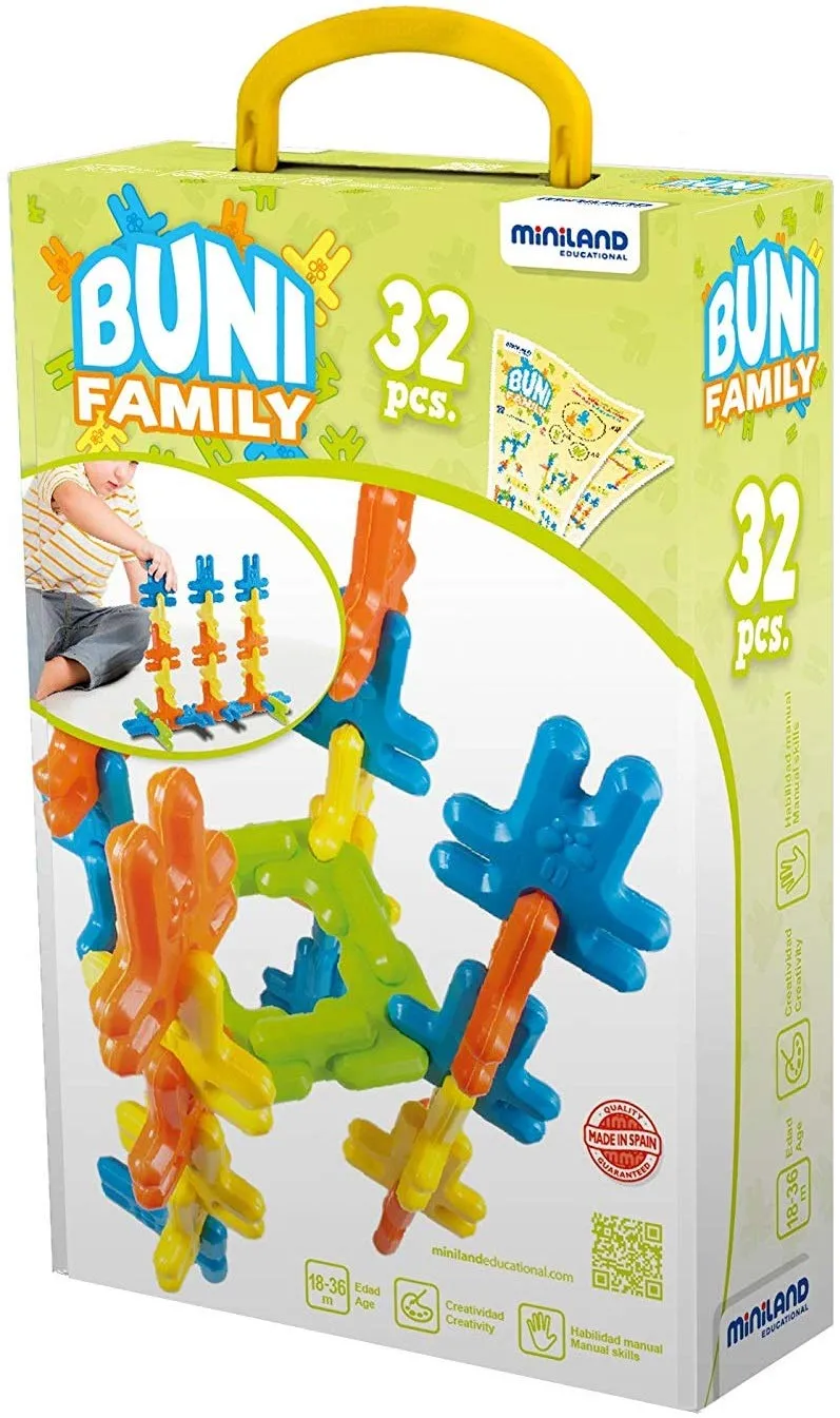 Miniland 45225 Buni Costruzioni Flessibili 32 Pezzi