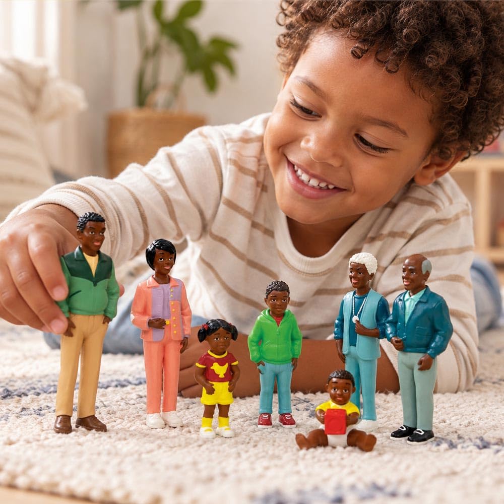 Miniland 27396 Famiglia Africana 8 Figure 14cm Diversità