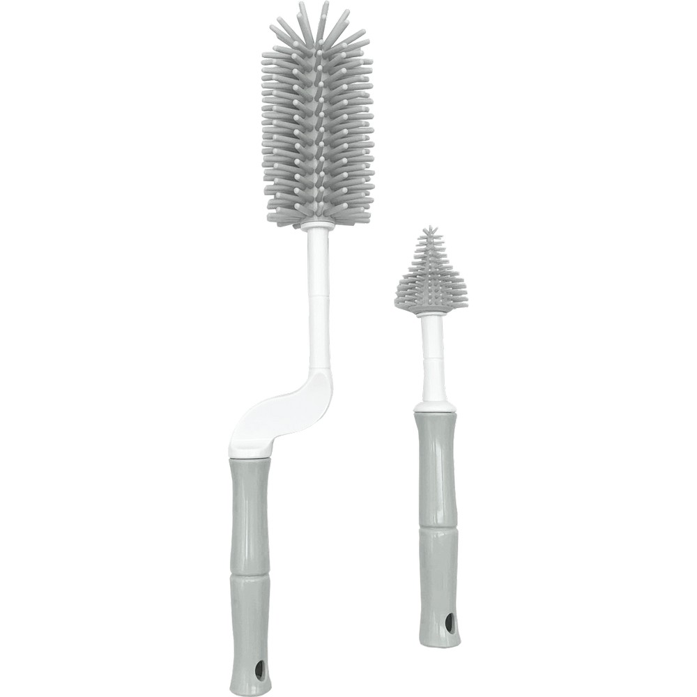 BoJungle Bottle Brush Set scovolino biberon silicone grigio 2 pz