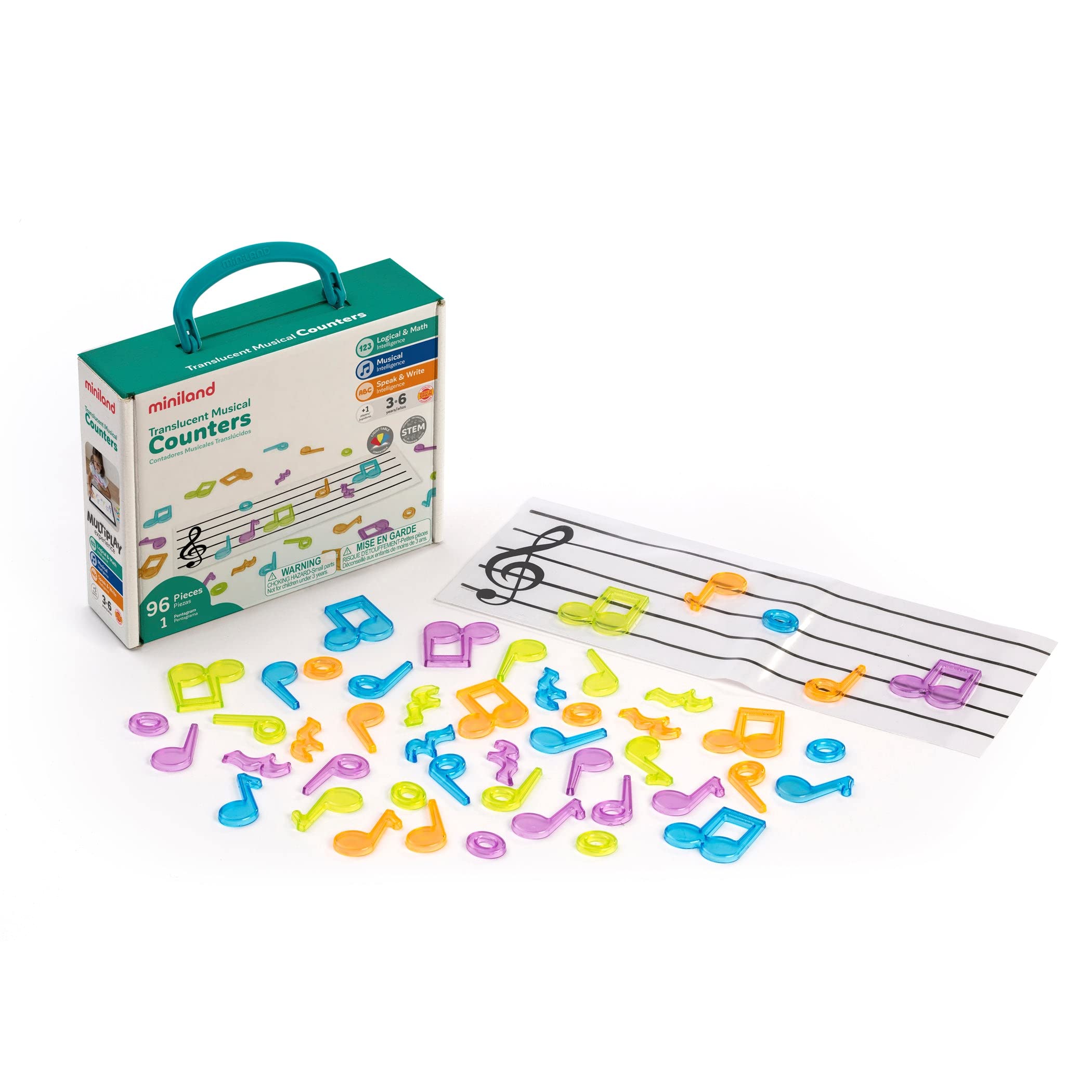 Miniland Musica 97901 contapassi musicali gioco traslucido