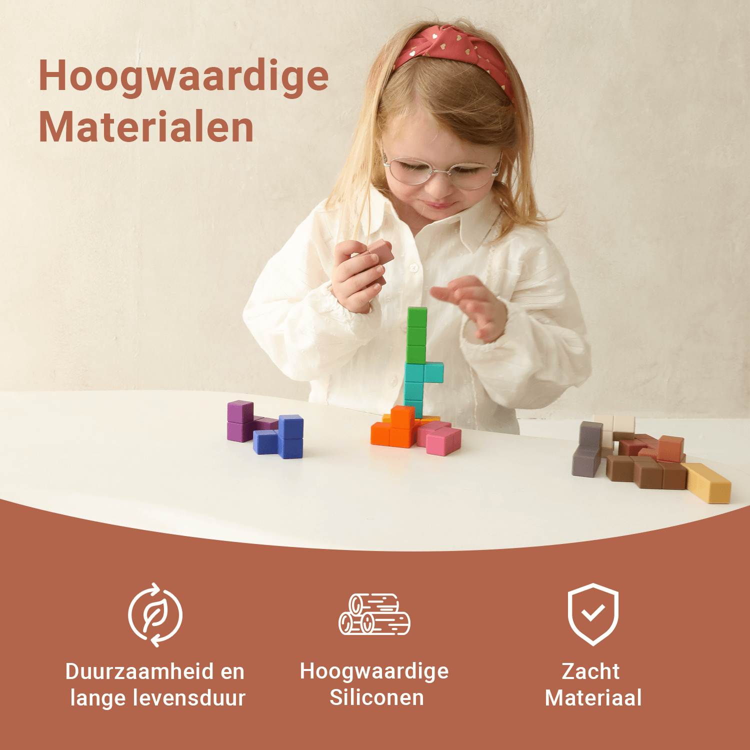Youly Montessori Kubus cubo sensoriale rosa silicone morbido