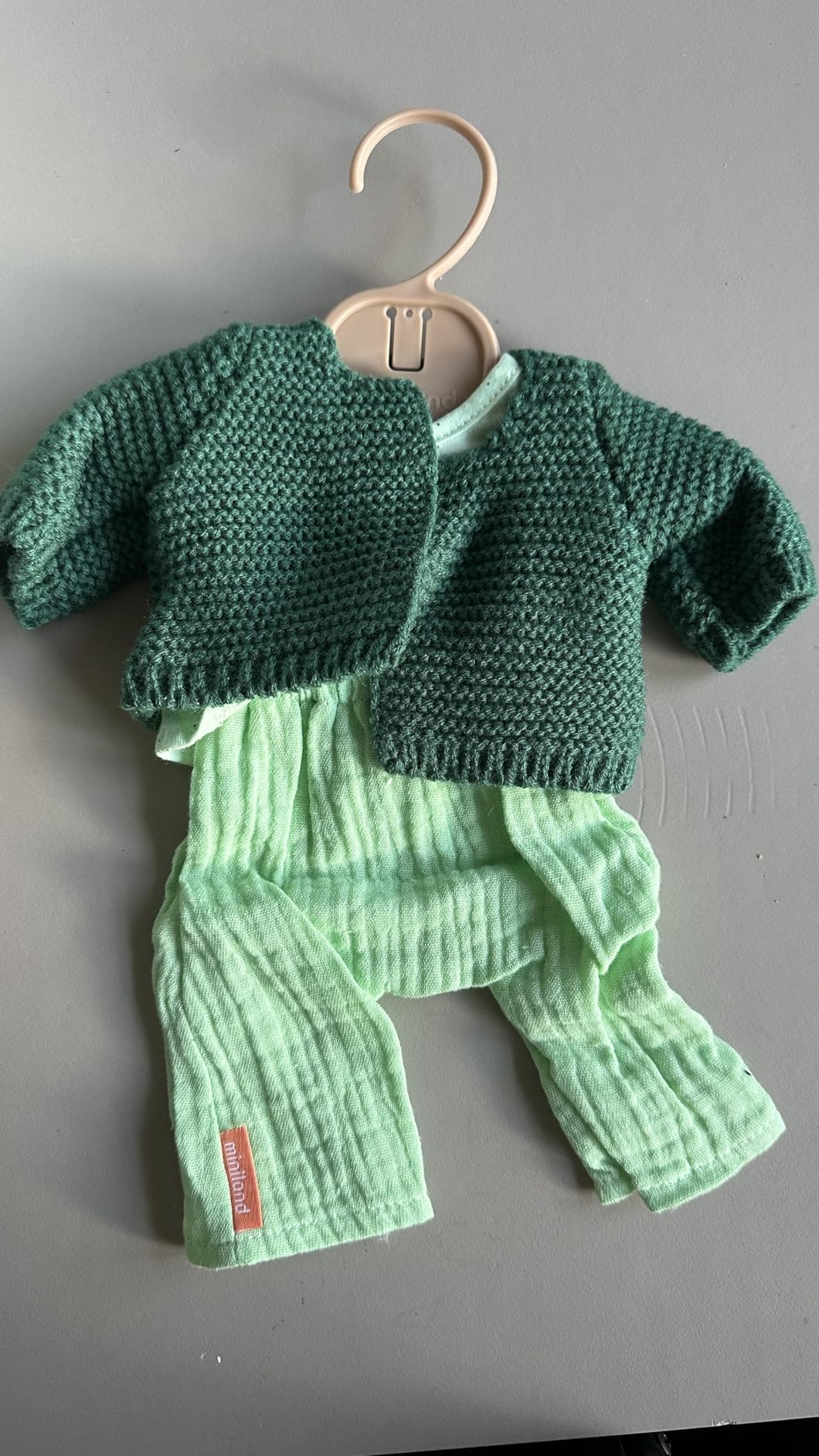 Miniland Bambole Set Ragazzo Forest vestiti bambola 38 cm