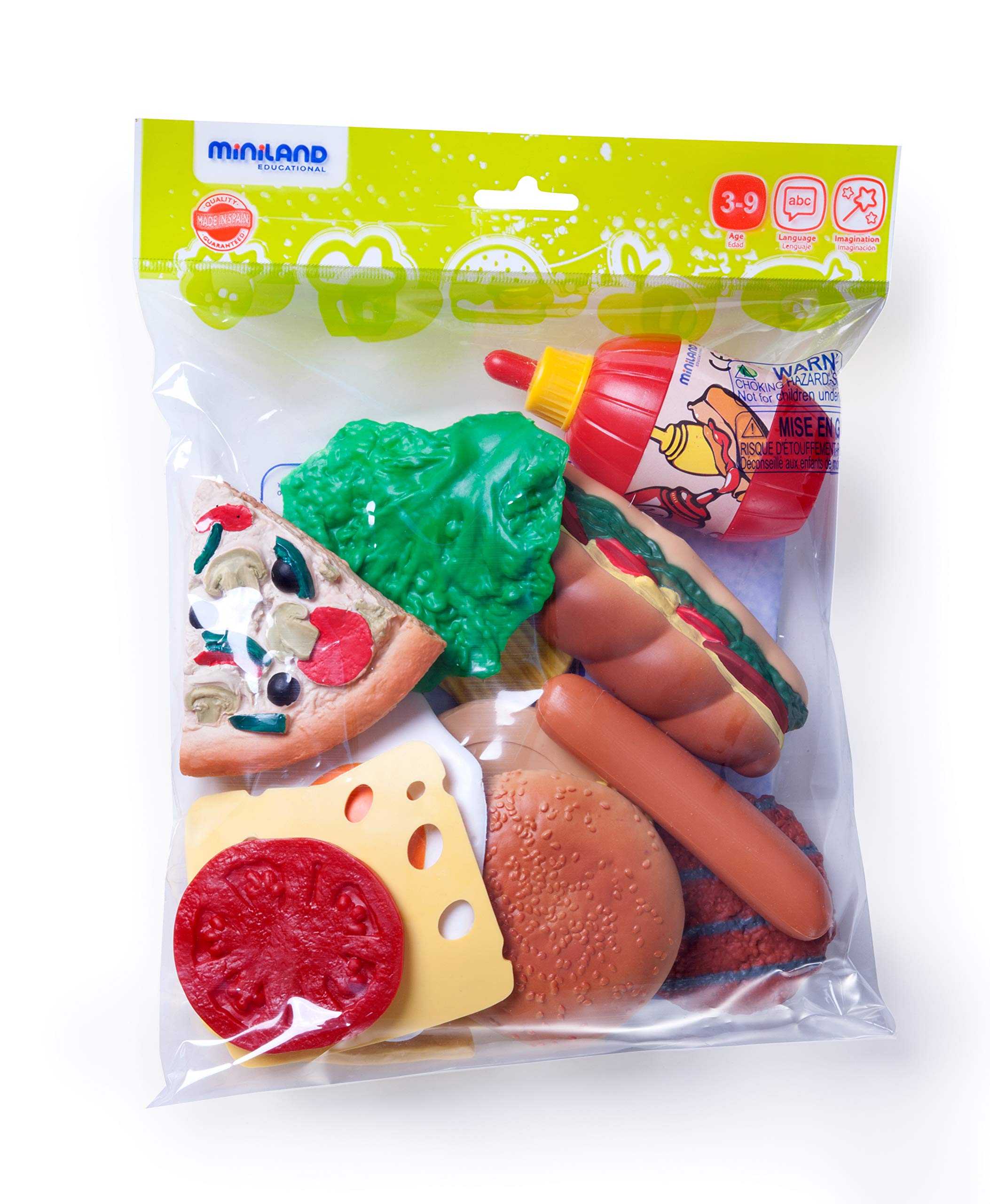Miniland Fast Food Gioco Simbolico 19 Pezzi 30585