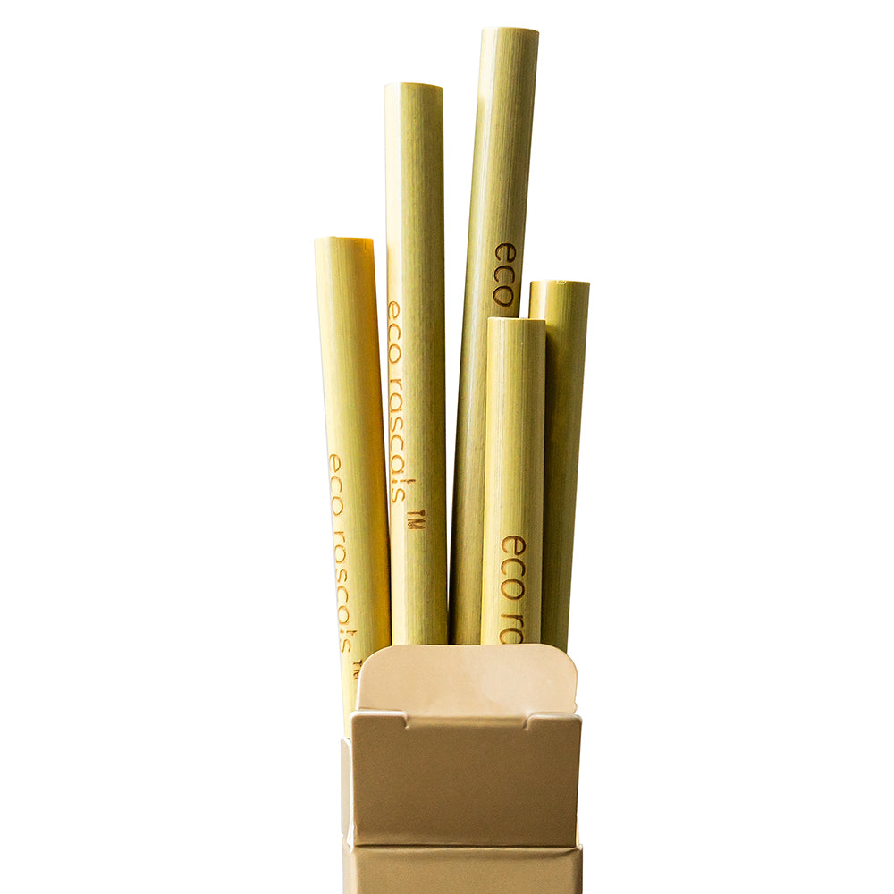 Eco Rascals Cutlery cannuccie bambù riutilizzabili 15 cm 5 pezzi