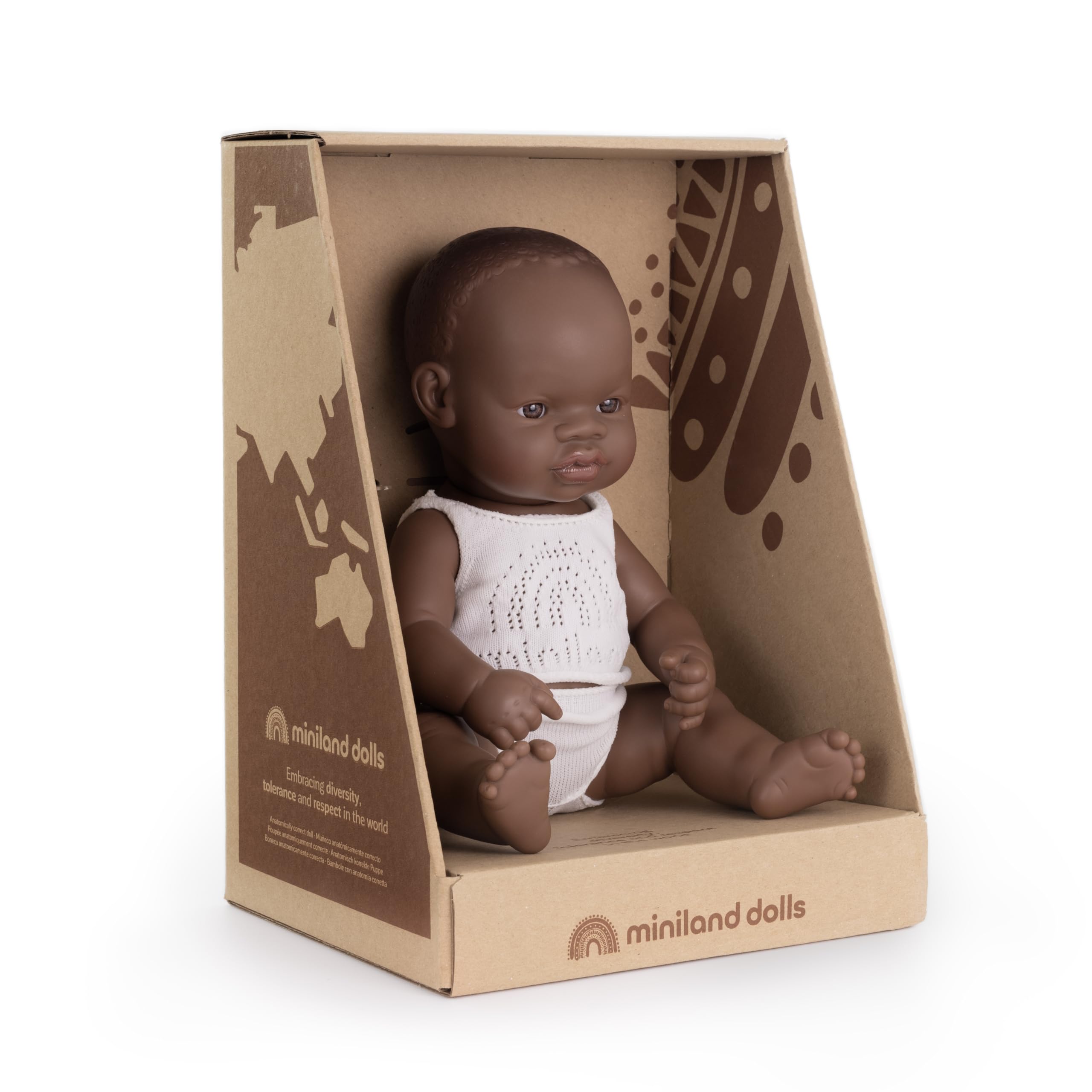 Miniland Dolls 31354 bambola africana 32 cm vinile