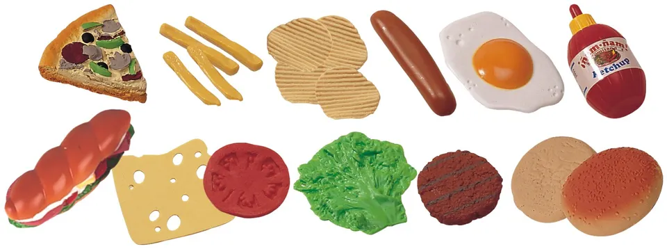 Miniland Fast Food Gioco Simbolico 19 Pezzi 30585