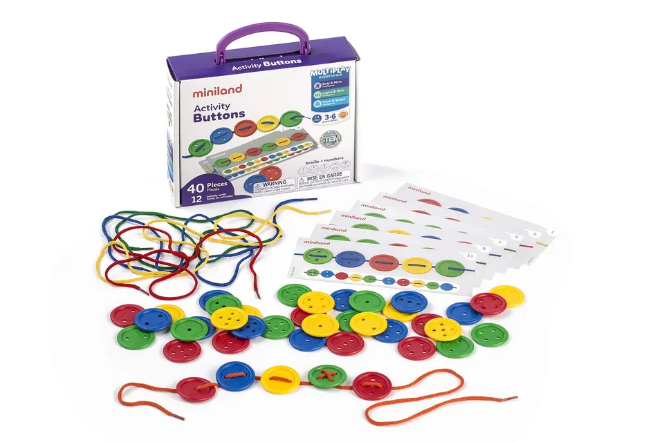 Miniland Activity Buttons 31791 gioco bottoni braille 40 pezzi