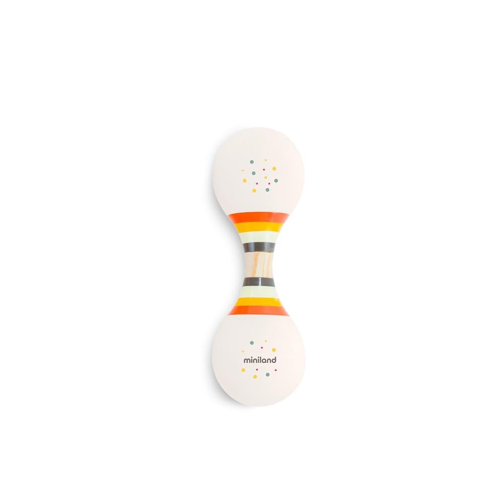 Miniland Soft Duo Rattle sonaglio neonato silicone 0 mesi doppio