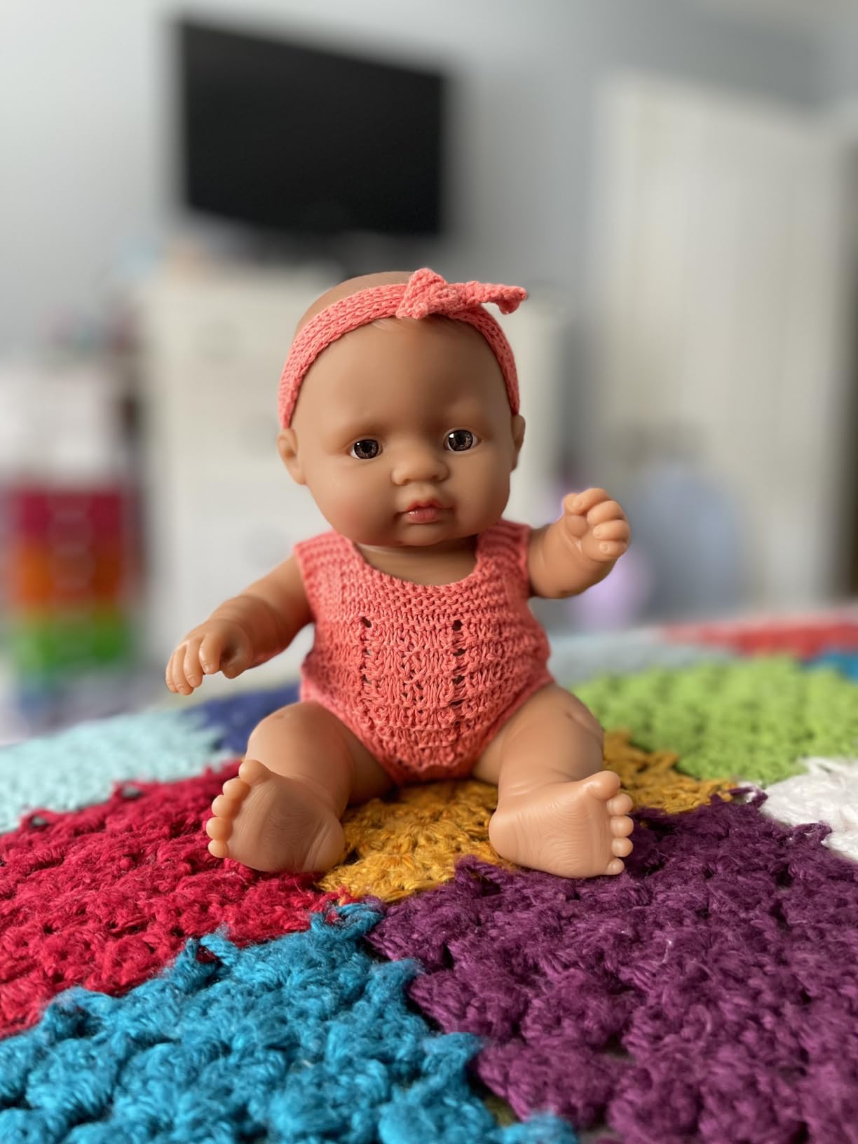 Miniland Dolls Conj Punto 21 cm tutina bambola blu